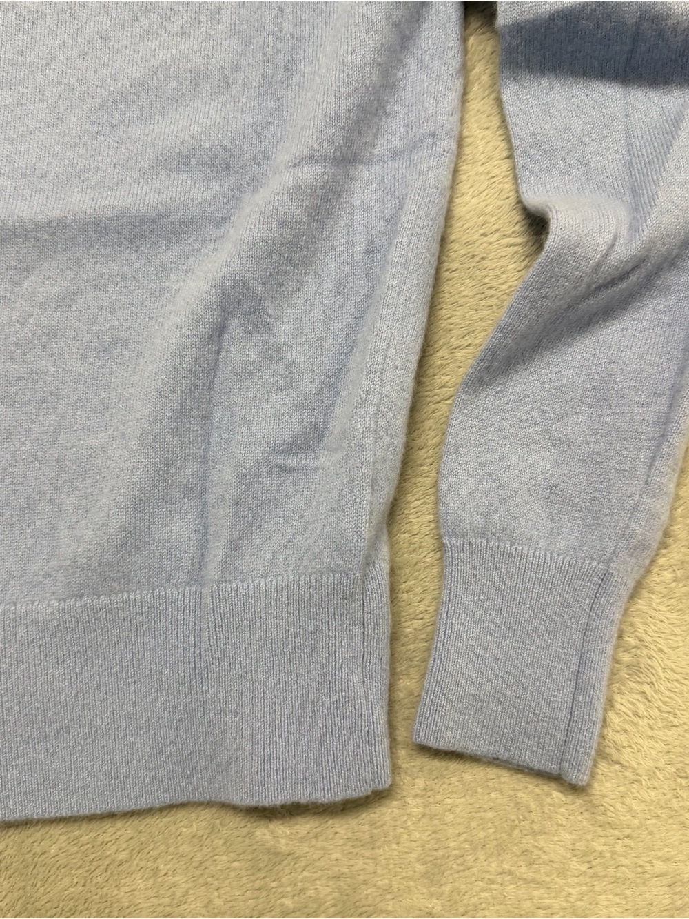 White + Warren 100% Cashmere Sweater Crewneck Baby Blue Womens Small - Picture 4 of 9